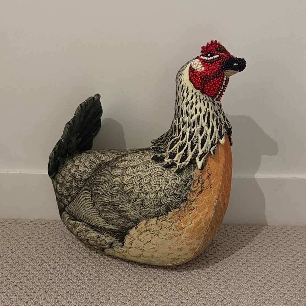 NWT. John Derian. Decorative Chicken Pillow